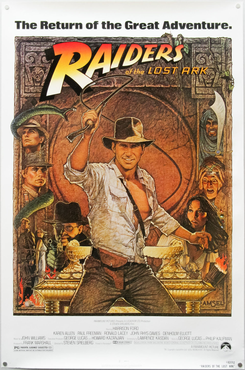 Raiders of the Lost Ark / one sheet / 1982 rerelease / USA