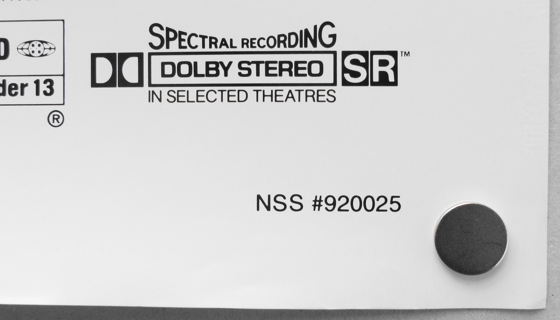 dolby stereo spectral recording in selected theatres