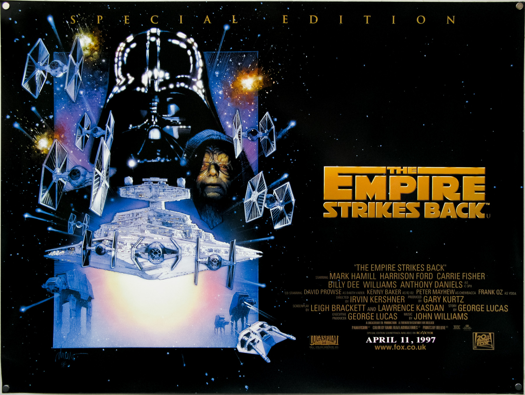 The Empire Strikes Back UK / re-release 1997 / quad 