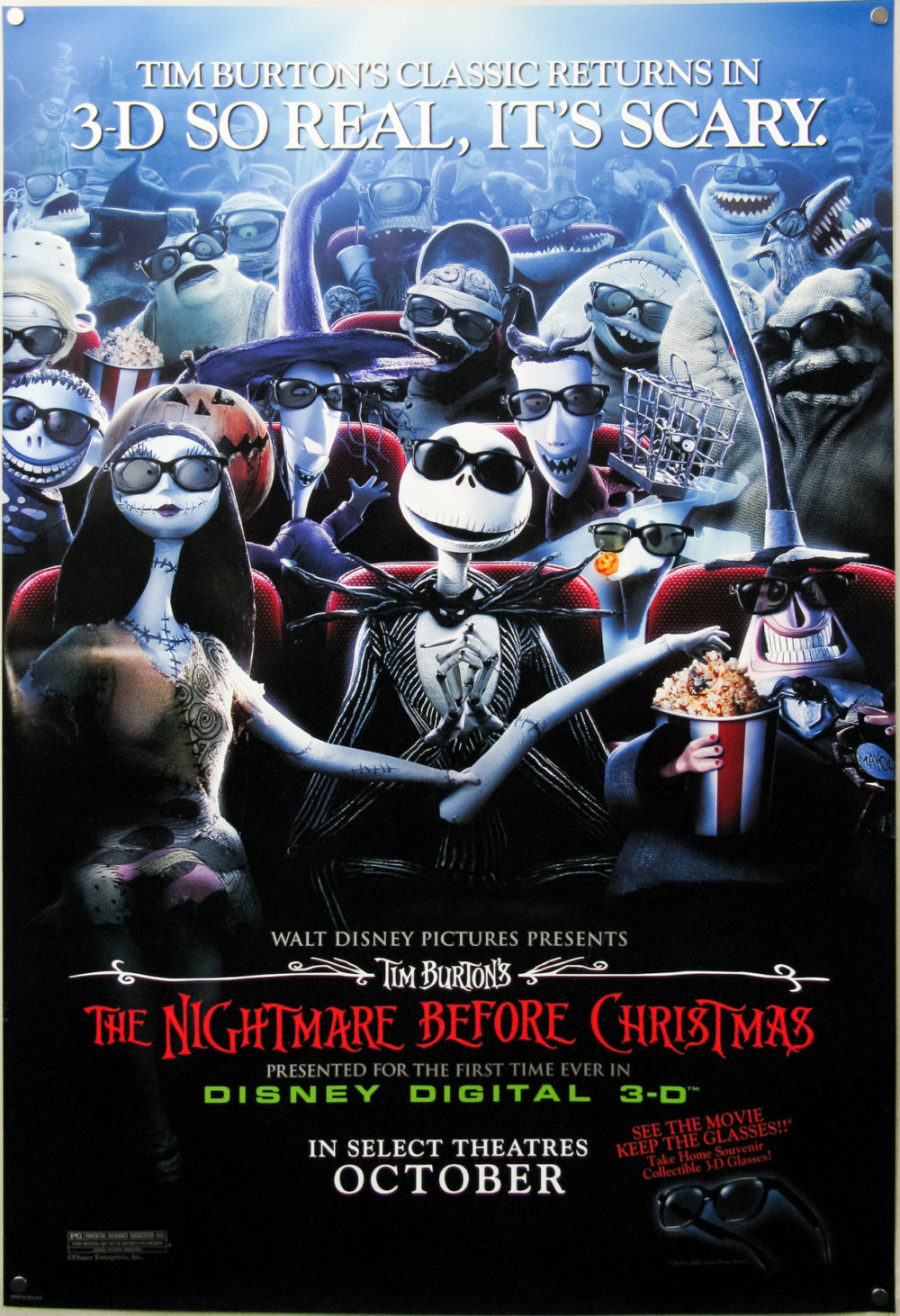 The Nightmare Before Christmas / one sheet / advance / 3D rerelease / USA