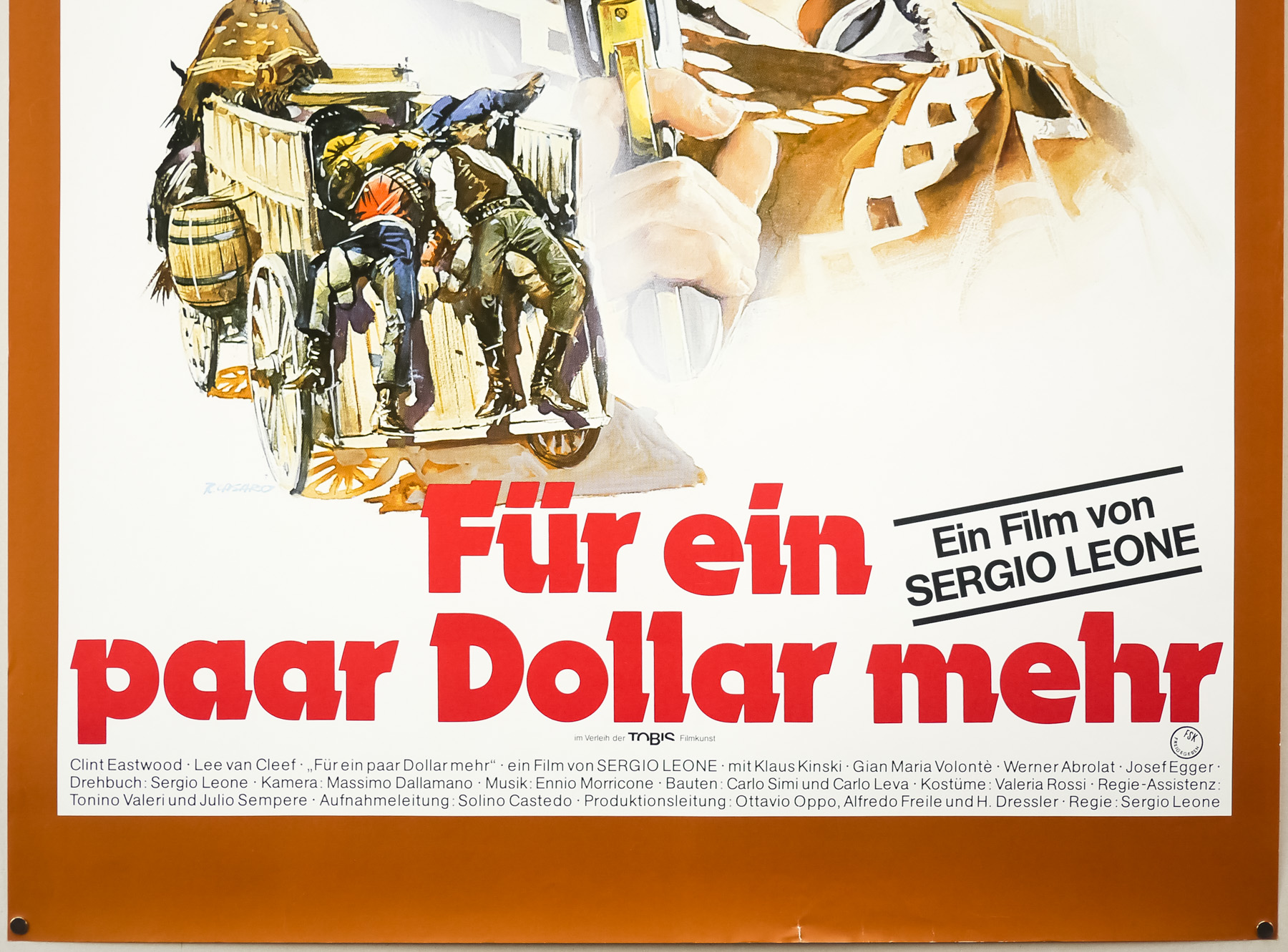SERGIO LEONE - A FISTFUL OF DOLLARS German 1-sheet CLINT EASTWOOD Renato  Casaro